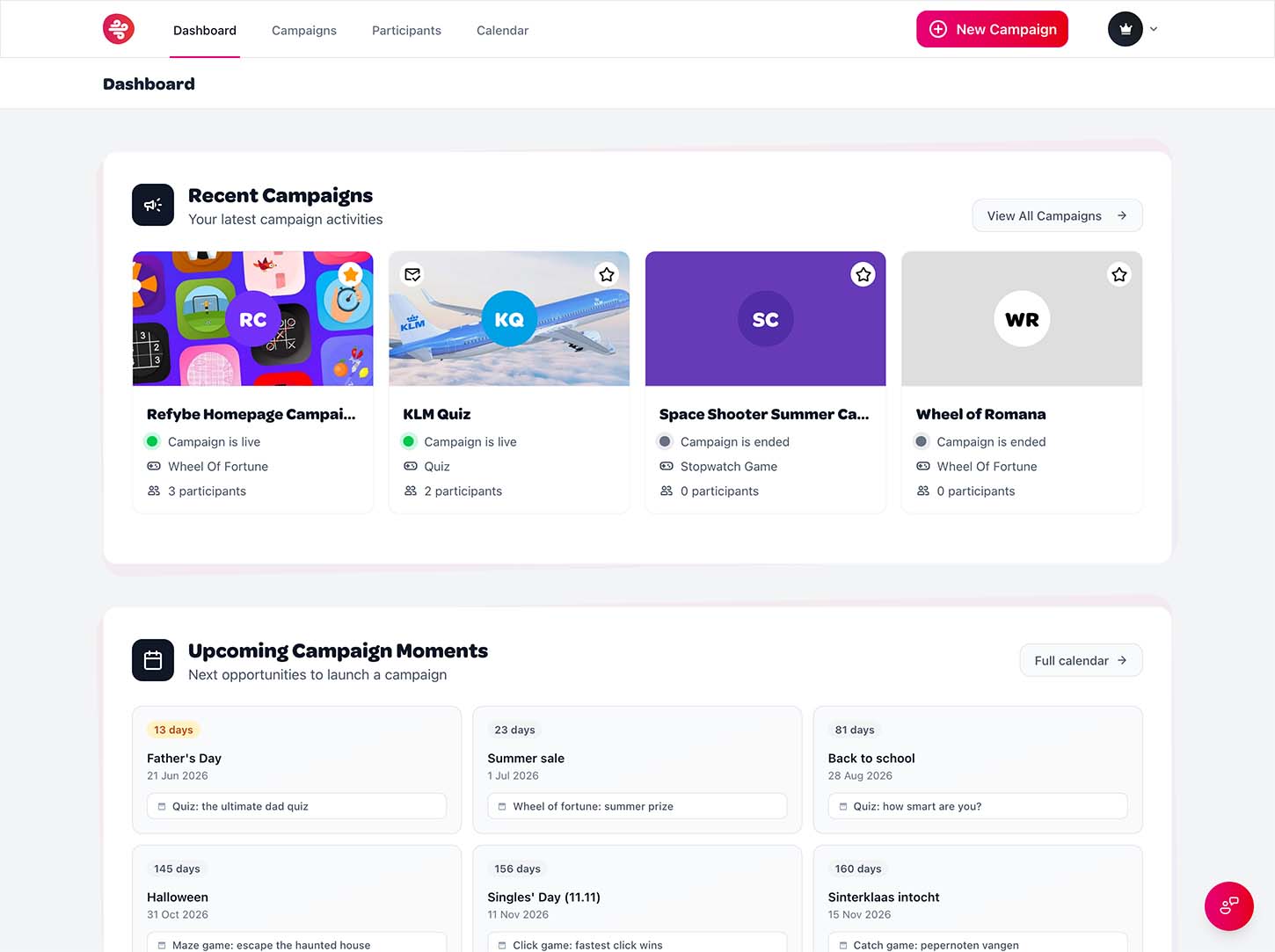 Refybe Platform Screen 1